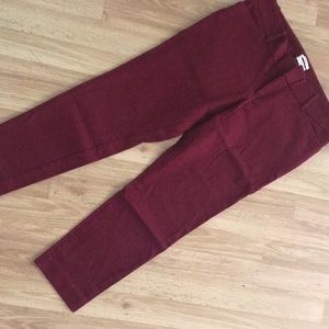 Deep red dress pants!
